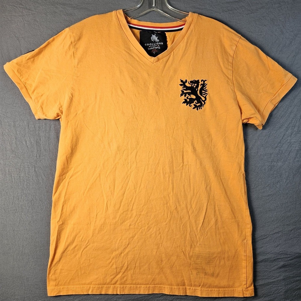 Coolligan Football Legends Netherlands 14 Orange Tee Mens L Holland Retro